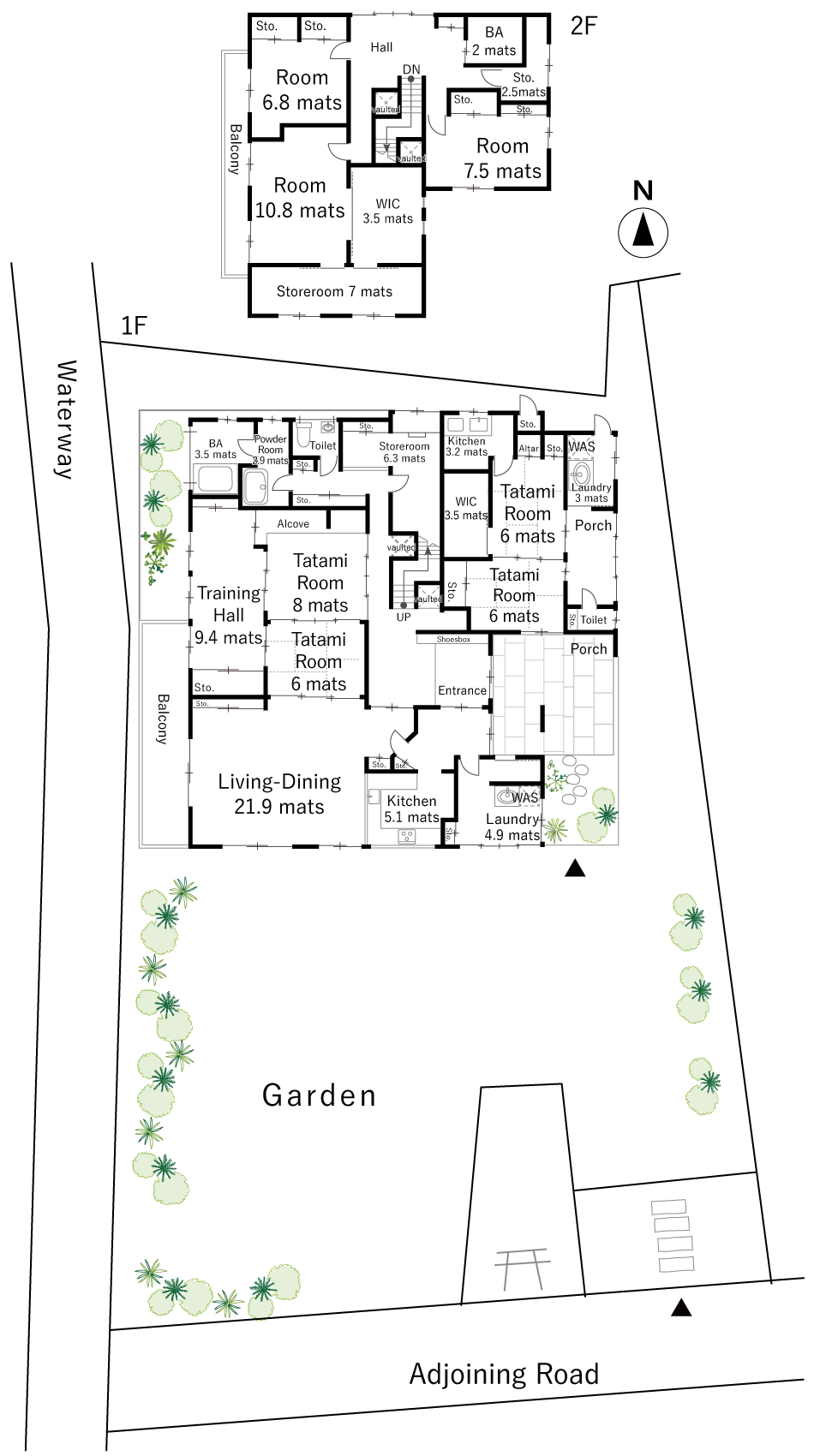 間取図＿世界遺産仁和寺まで歩いて3分広大な庭が魅力の邸宅